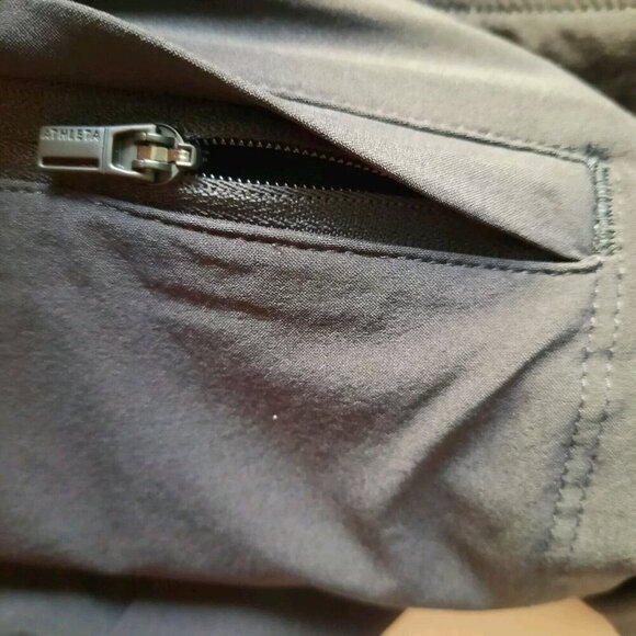 Athleta Cardiff Pants Womens 22 Black High Rise Pull On Ankle Office Tie Waist - Picture 7 of 15